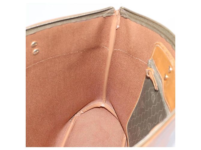 Borsa Tote Christian Dior Honeycomb in PVC e pelle Khaki e tono oro Auth 202274 Cachi - vista 17