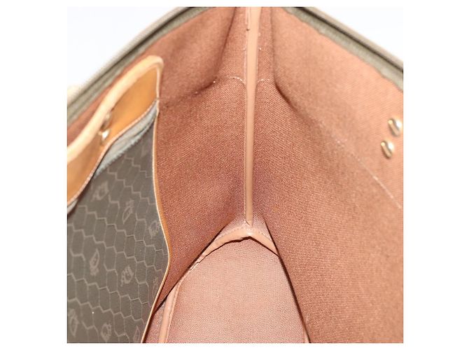 Borsa Tote Christian Dior Honeycomb in PVC e pelle Khaki e tono oro Auth 202274 Cachi - vista 18
