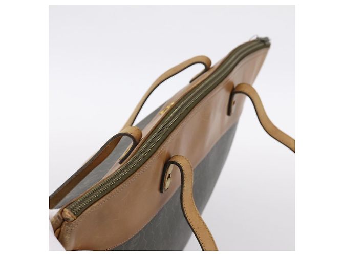 Borsa Tote Christian Dior Honeycomb in PVC e pelle Khaki e tono oro Auth 202274 Cachi - vista 6