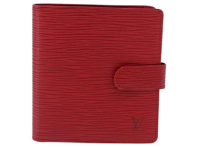 LOUIS VUITTON Epi Portopier Compact Wallet Red LV Auth 200099A Rosso - vista 13