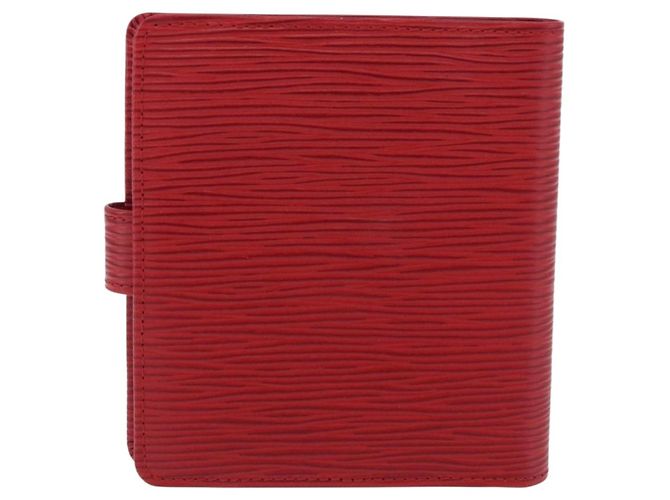 LOUIS VUITTON Epi Portopier Compact Wallet Red LV Auth 200099A Rosso - vista 2