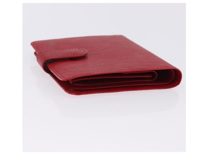 LOUIS VUITTON Epi Portopier Compact Wallet Red LV Auth 200099A Rosso - vista 5