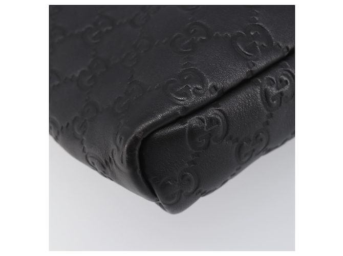 Borsa a tracolla GUCCI GG Canvas Guccissima in pelle nera e oro Auth hk4122 Nero D'oro - vista 14