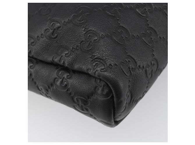 Borsa a tracolla GUCCI GG Canvas Guccissima in pelle nera e oro Auth hk4122 Nero D'oro - vista 16