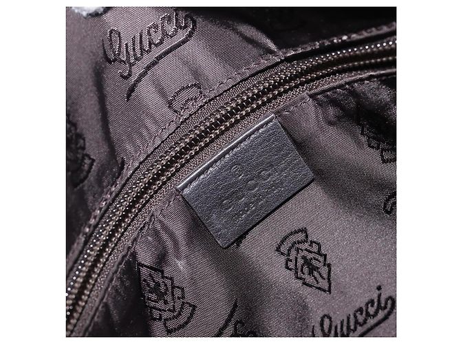 Borsa a tracolla GUCCI GG Canvas Guccissima in pelle nera e oro Auth hk4122 Nero D'oro - vista 18