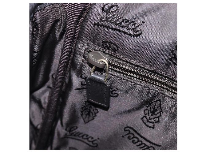 Borsa a tracolla GUCCI GG Canvas Guccissima in pelle nera e oro Auth hk4122 Nero D'oro - vista 21