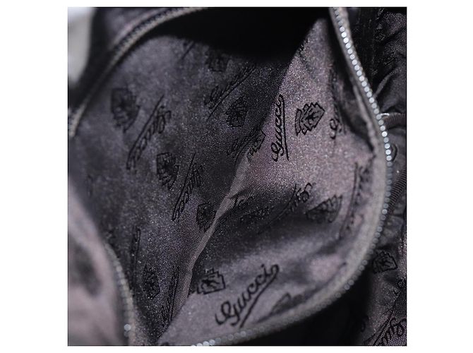 Borsa a tracolla GUCCI GG Canvas Guccissima in pelle nera e oro Auth hk4122 Nero D'oro - vista 22