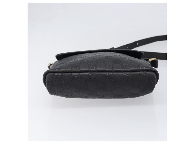 Borsa a tracolla GUCCI GG Canvas Guccissima in pelle nera e oro Auth hk4122 Nero D'oro - vista 5