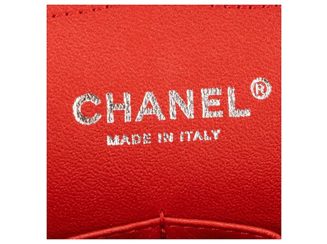 CHANEL - Borsa a tracolla Classic/Timeless Jumbo Chanel in pelle liscia rossa Rosso - vista 6