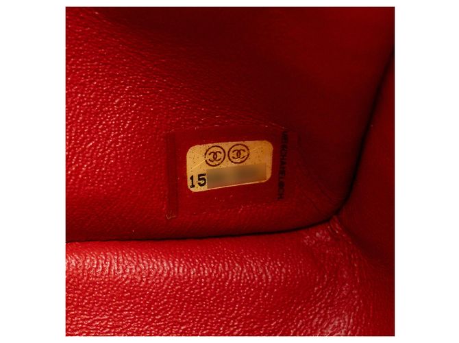 CHANEL - Borsa a tracolla Classic/Timeless Jumbo Chanel in pelle liscia rossa Rosso - vista 8