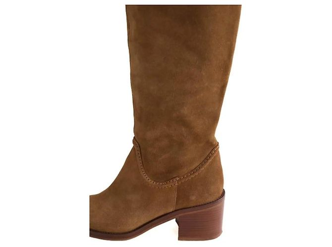 Stivali Sessun in camoscio camel Cammello - vista 4