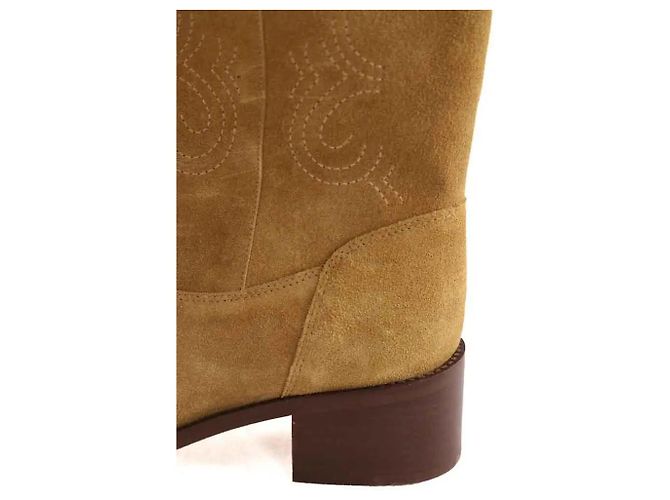 Botas western SéZane camel de ante Camello - vista 4