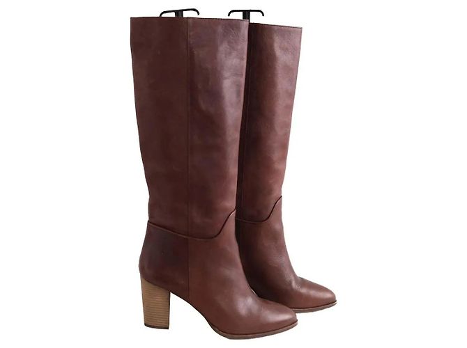 Botas Sessun de cuero marrón Castaño - vista 3