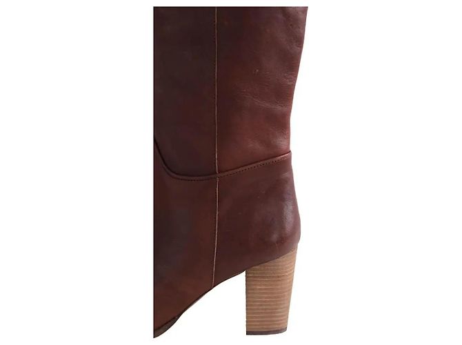 Botas Sessun de cuero marrón Castaño - vista 4