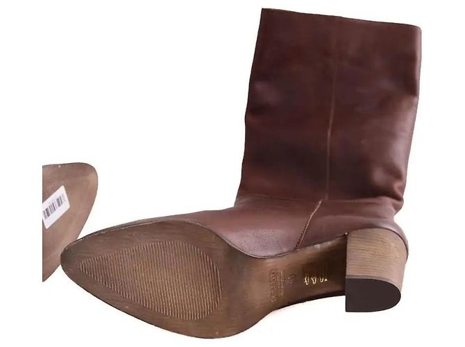 Botas Sessun de cuero marrón Castaño - vista 7