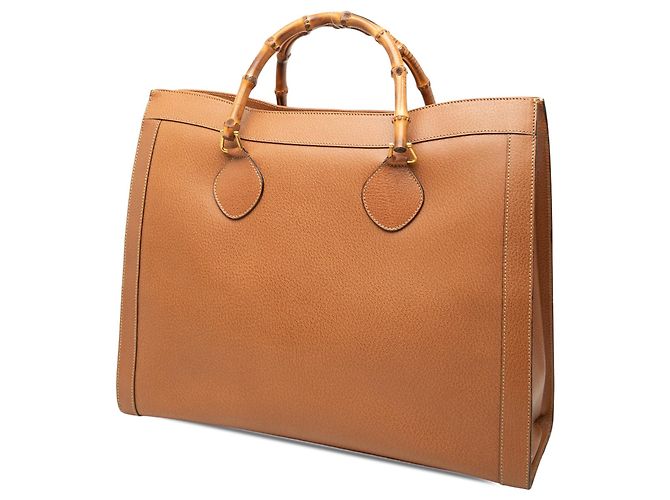 Bamboo Borsa Tote Gucci in vitello marrone con bambù - vista 2