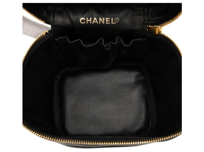 Borsa Vanity Chanel CC Caviar Nera Nero - vista 4