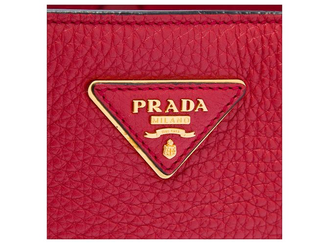 Prada Vitello Daino Tote Rot - Ansicht 5