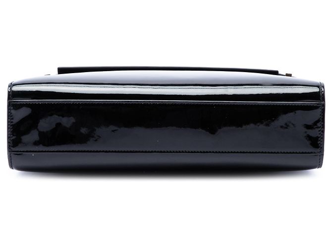 Borsa a tracolla Manhattan Medium in vernice nera Saint Laurent Nero - vista 3