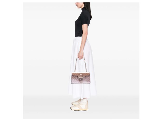 Pink Gucci Medium Guccissima Patent Emily Shoulder Bag - view 6