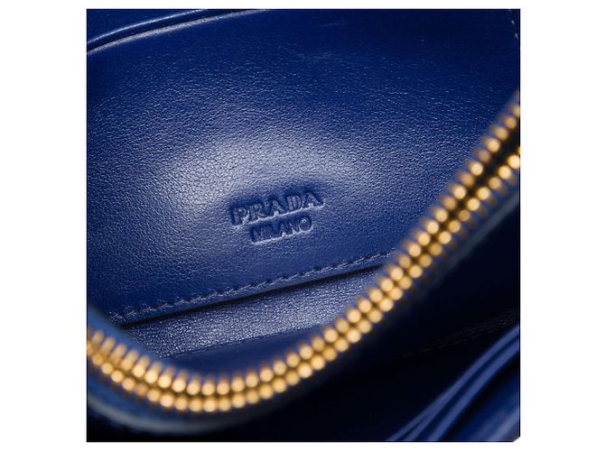 Borsa a tracolla Prada Impuntu Tessuto blu con portafoglio - vista 5