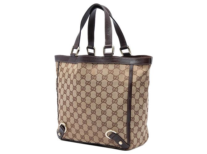 Borsa Tote Gucci GG Canvas Abbey D Ring Beige - vista 2