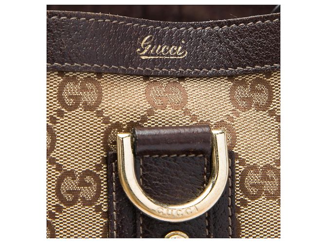 Borsa Tote Gucci GG Canvas Abbey D Ring Beige - vista 5