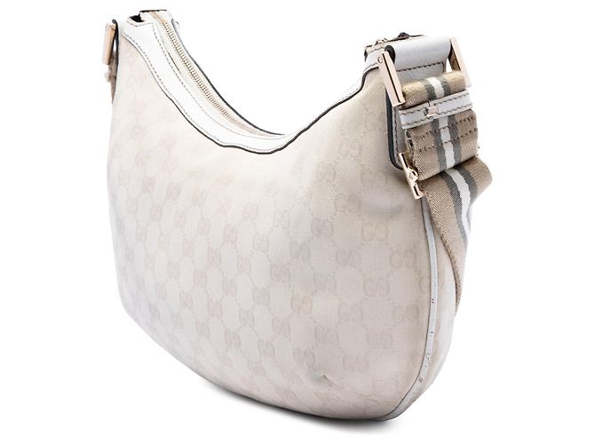Borsa a tracolla Gucci GG Canvas Web beige - vista 2