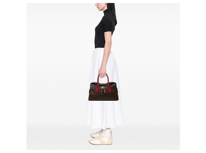 Borsa Satchel Louis Vuitton Monogram Tuileries Marrone - vista 6
