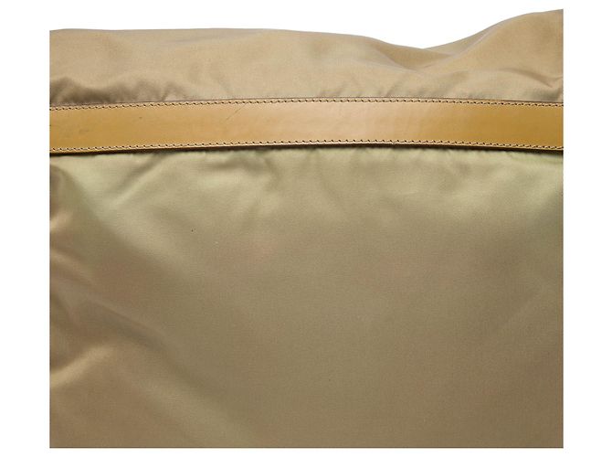 Double Bolsa Messenger Prada Tessuto de fivela dupla Bege - vista 10
