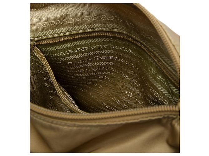 Double Bolsa Messenger Prada Tessuto de fivela dupla Bege - vista 5