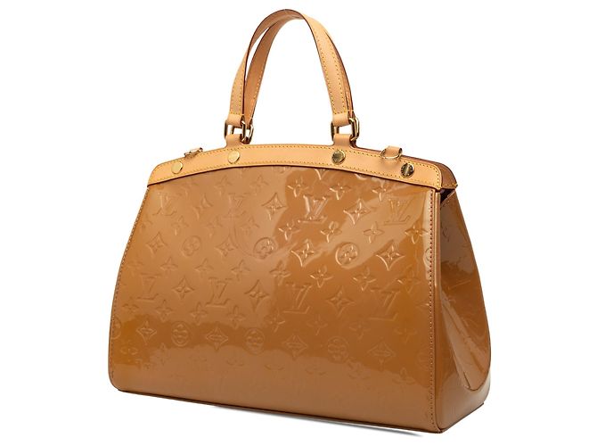Borsa Satchel Louis Vuitton Monogram Vernis Brea Beige - vista 2