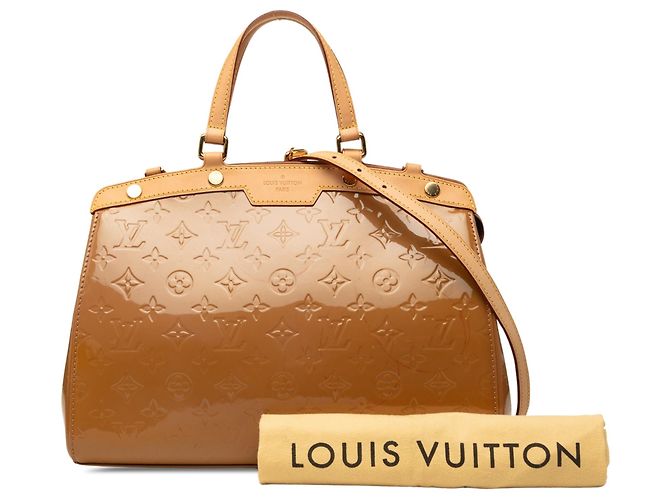 Borsa Satchel Louis Vuitton Monogram Vernis Brea Beige - vista 7