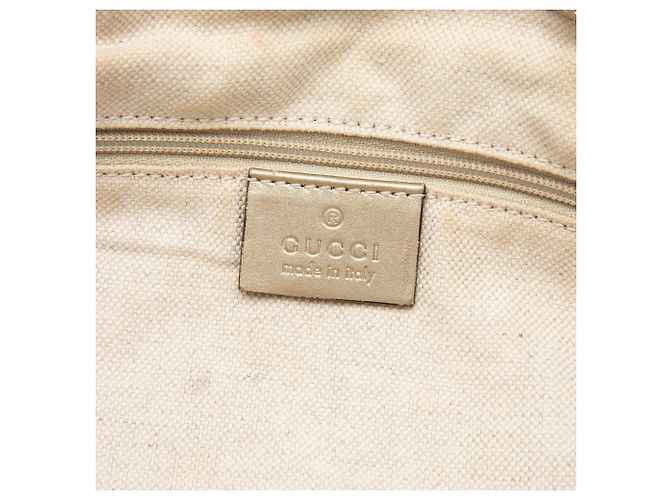 Borsa Satchel Gucci GG Canvas Sukey Oro D'oro - vista 5