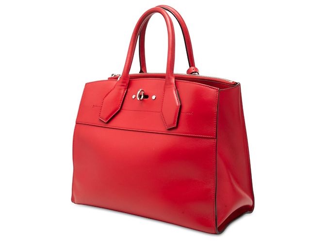 Borsa City Steamer MM Louis Vuitton in pelle rossa Rosso - vista 2