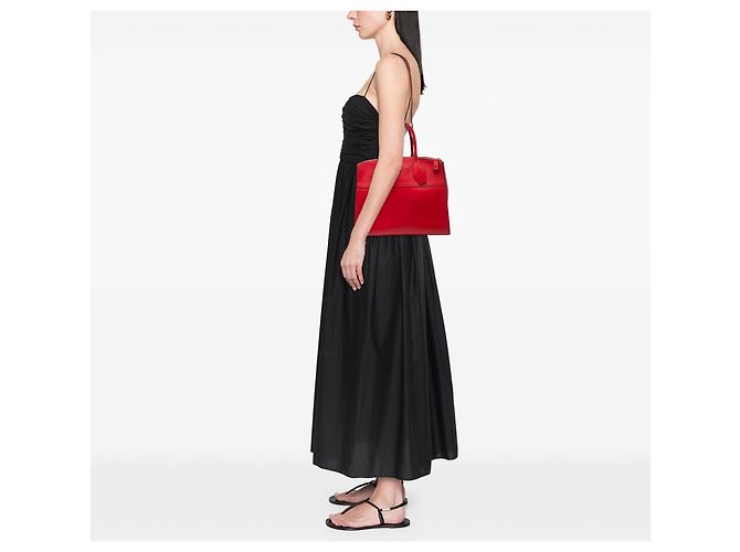 Borsa City Steamer MM Louis Vuitton in pelle rossa Rosso - vista 6