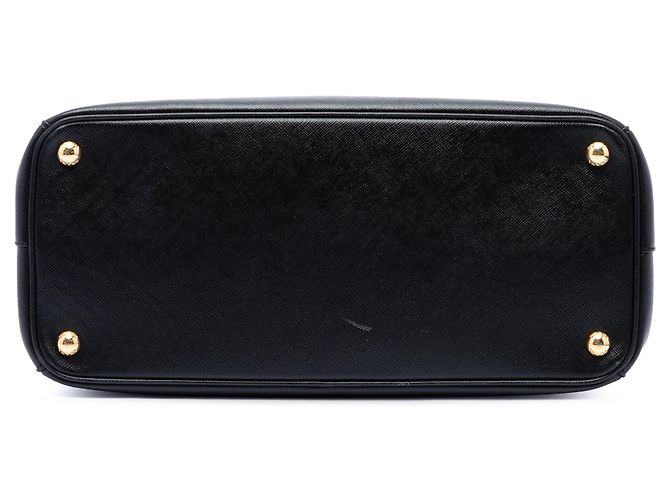 Borsa Prada Large Saffiano Lux Galleria Double Zip Nera Nero - vista 3