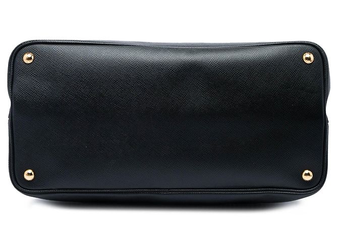 Prada Large Double Satchel aus Saffiano-Leder in Schwarz - Ansicht 3