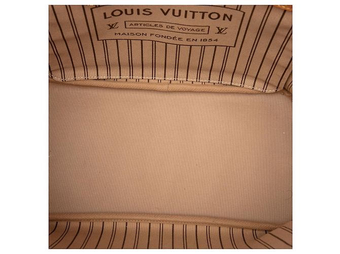 Borsa Tote Louis Vuitton Monogram Neverfull MM Marrone - vista 4
