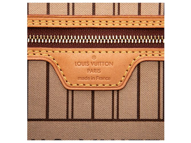 Borsa Tote Louis Vuitton Monogram Neverfull MM Marrone - vista 5