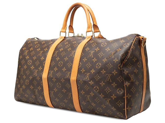 Borsa da viaggio Louis Vuitton Monogram Keepall Bandouliere 50 Marrone - vista 2
