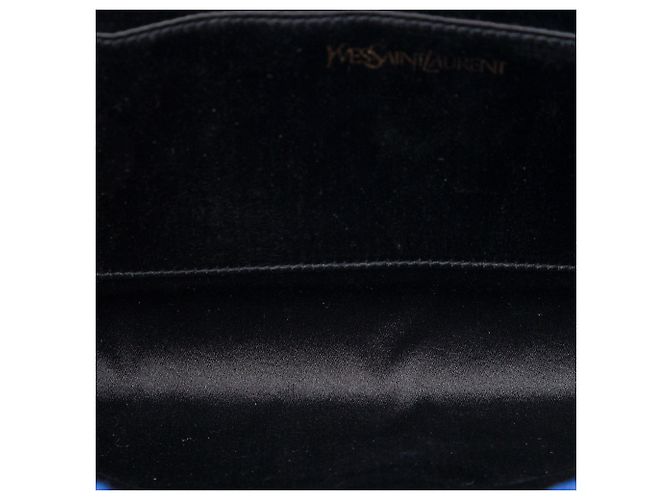 Clutch Blue Saint Laurent Patent Belle Du Jour - vista 4