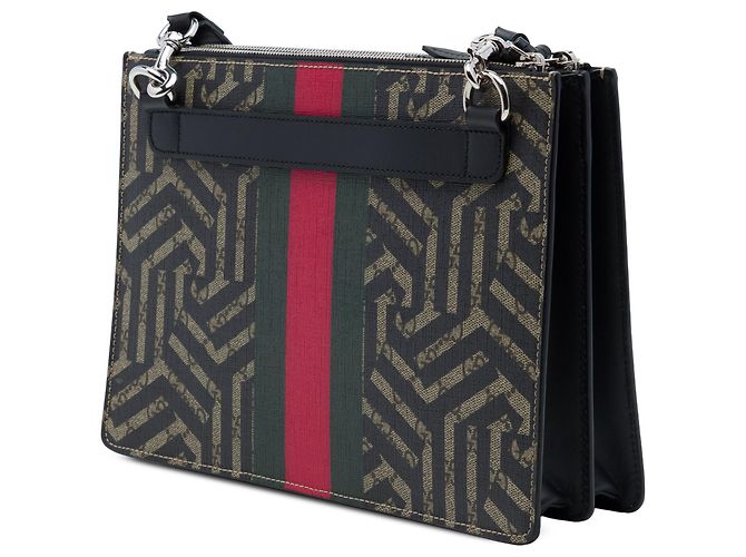 Borsa a tracolla Gucci GG Supreme Caleido Web Bee beige - vista 2