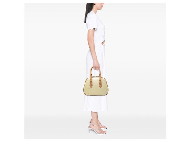 Borsa Louis Vuitton Monogram Vernis Summit Drive Bianca Bianco - vista 6