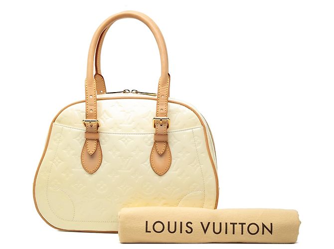 Borsa Louis Vuitton Monogram Vernis Summit Drive Bianca Bianco - vista 7