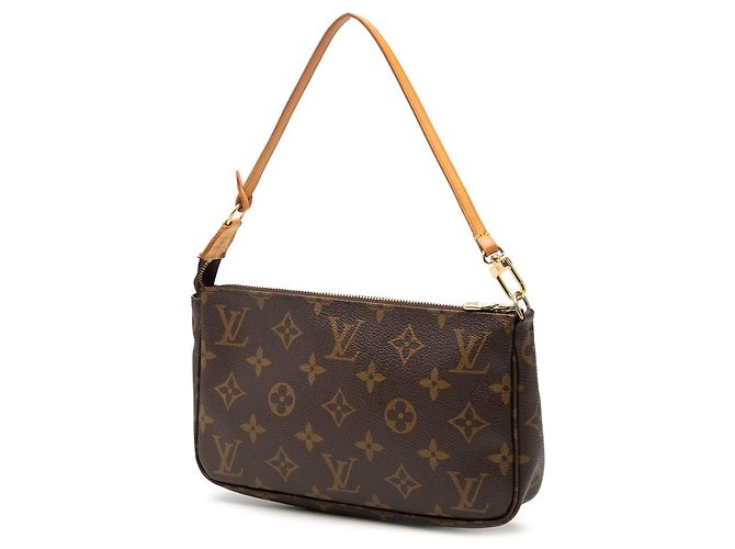 Louis Vuitton Monogram Pochette Accessoires Schultertasche Braun - Ansicht 2