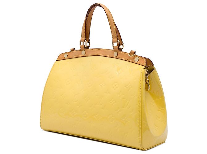 Borsa Satchel Louis Vuitton Monogram Vernis Brea MM Gialla Giallo - vista 2