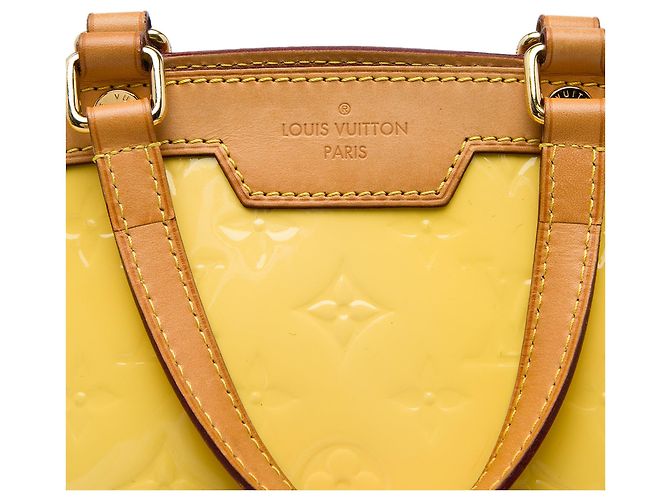 Borsa Satchel Louis Vuitton Monogram Vernis Brea MM Gialla Giallo - vista 5