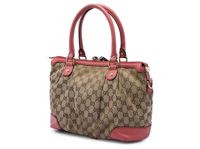 Borsa Satchel Gucci GG Canvas Sukey Beige - vista 2