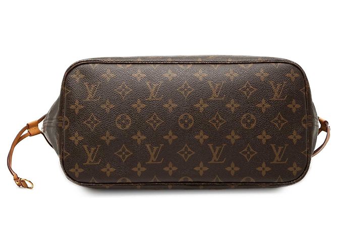 Borsa Tote Louis Vuitton Monogram Neverfull MM Marrone - vista 3